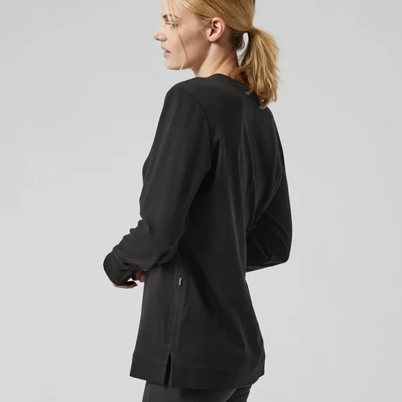 Athleta women Black Long Sleeve Top Size M - Picture 5 of 9